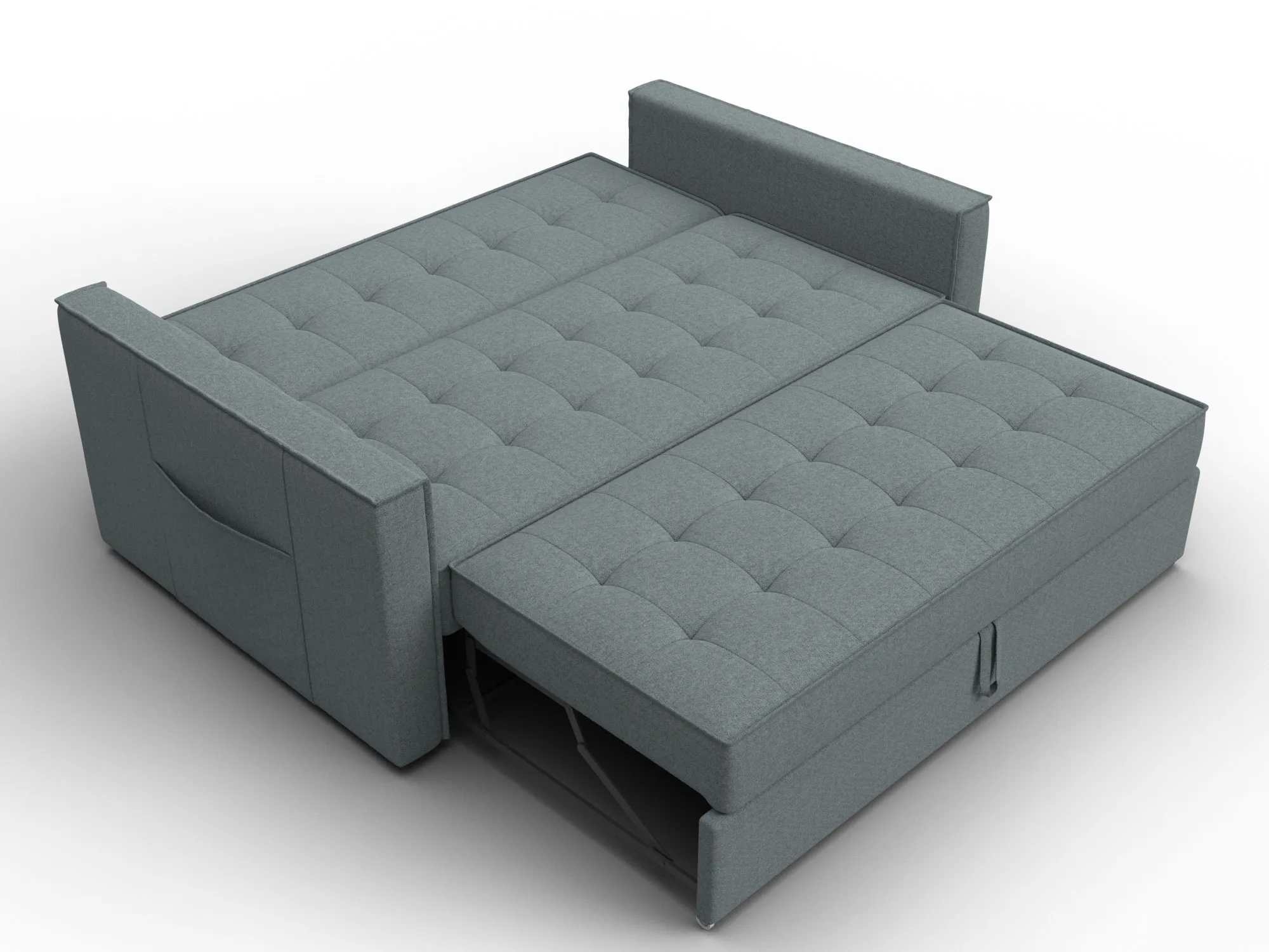 Диван прямой Лига-104 (140) ( Амур 07 серый )