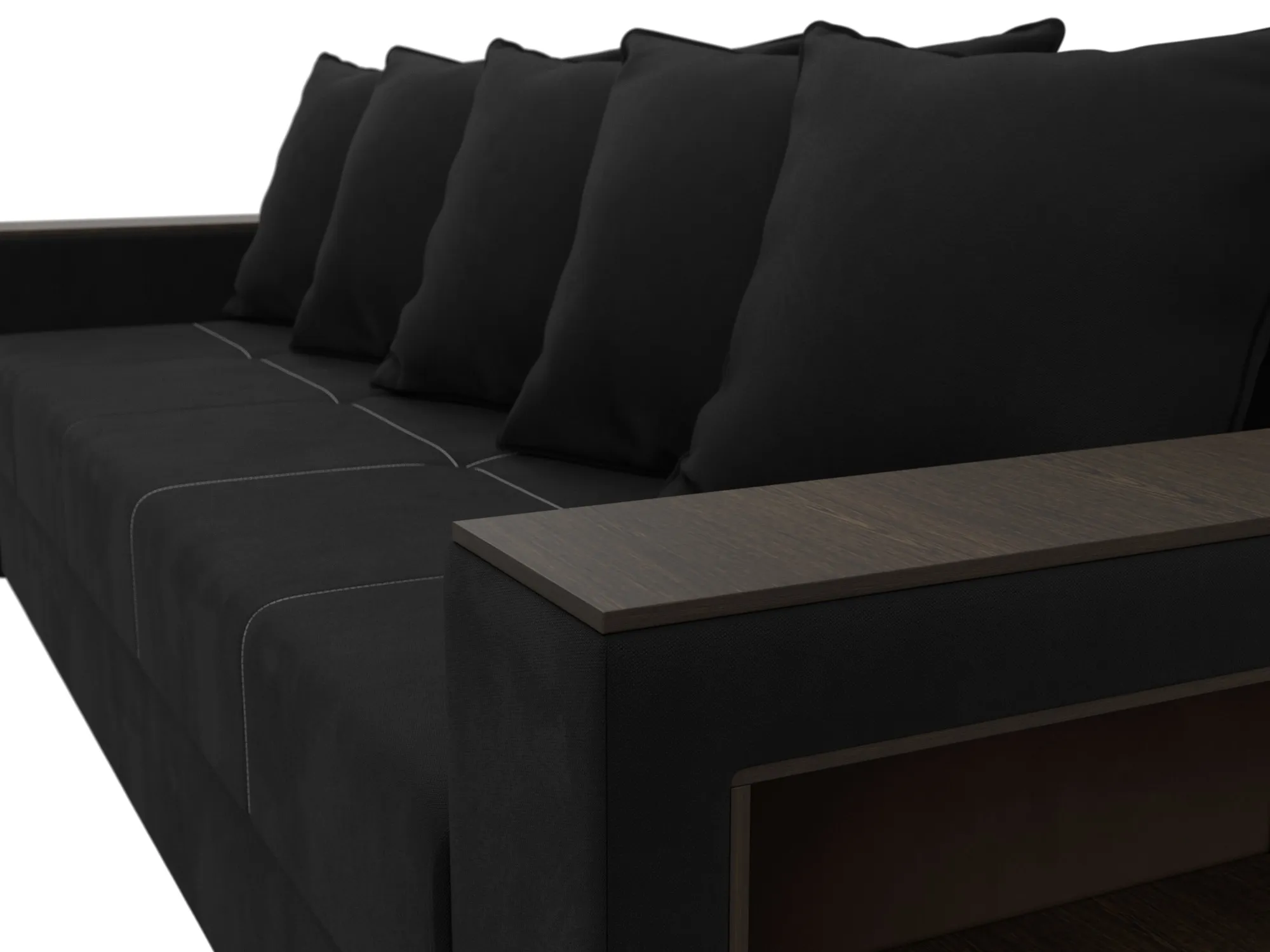 Диван прямой Дубай Лайт ( Черный )