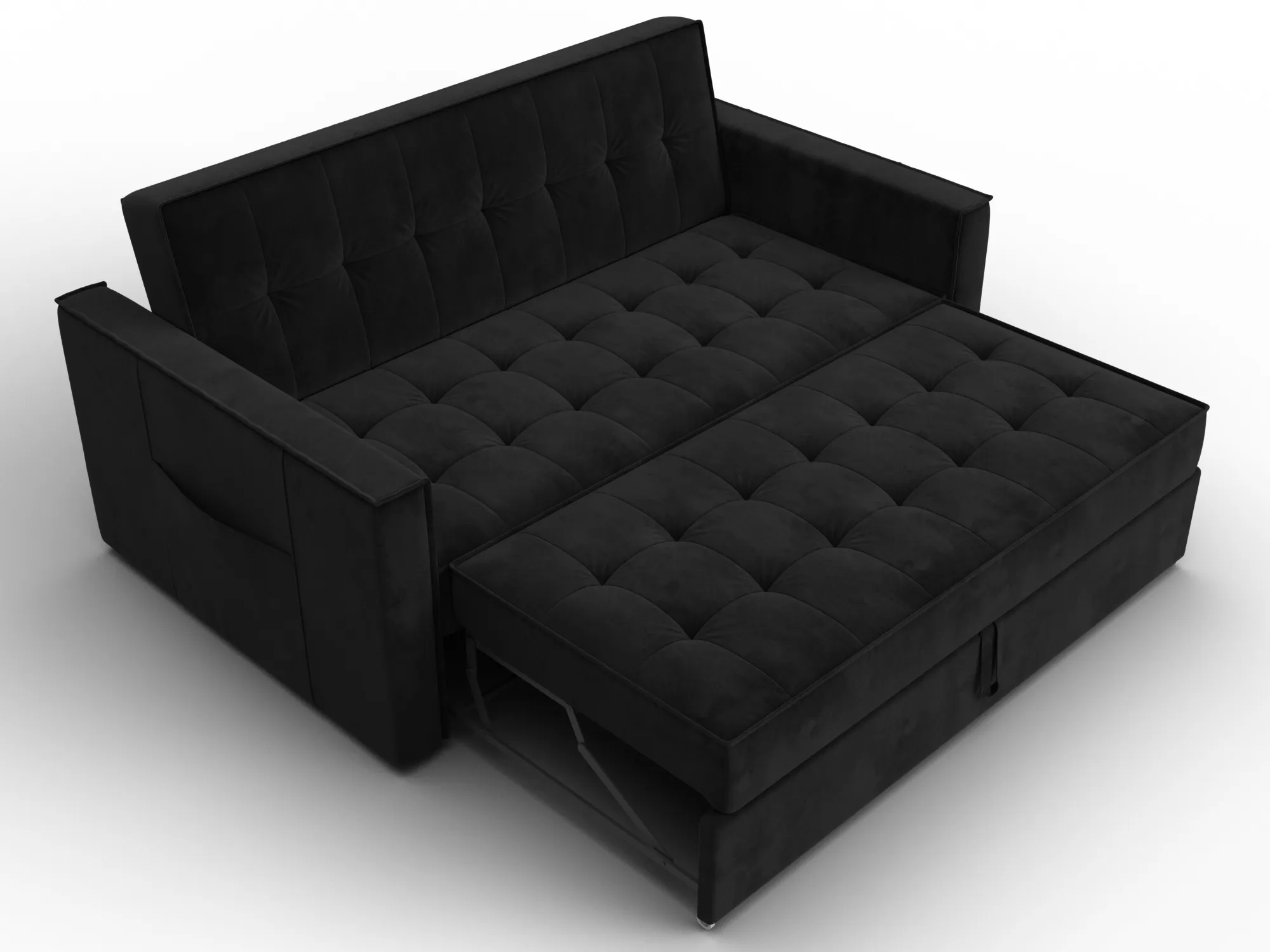 Диван прямой Лига-104 (140) ( SEVEN 35 черный )