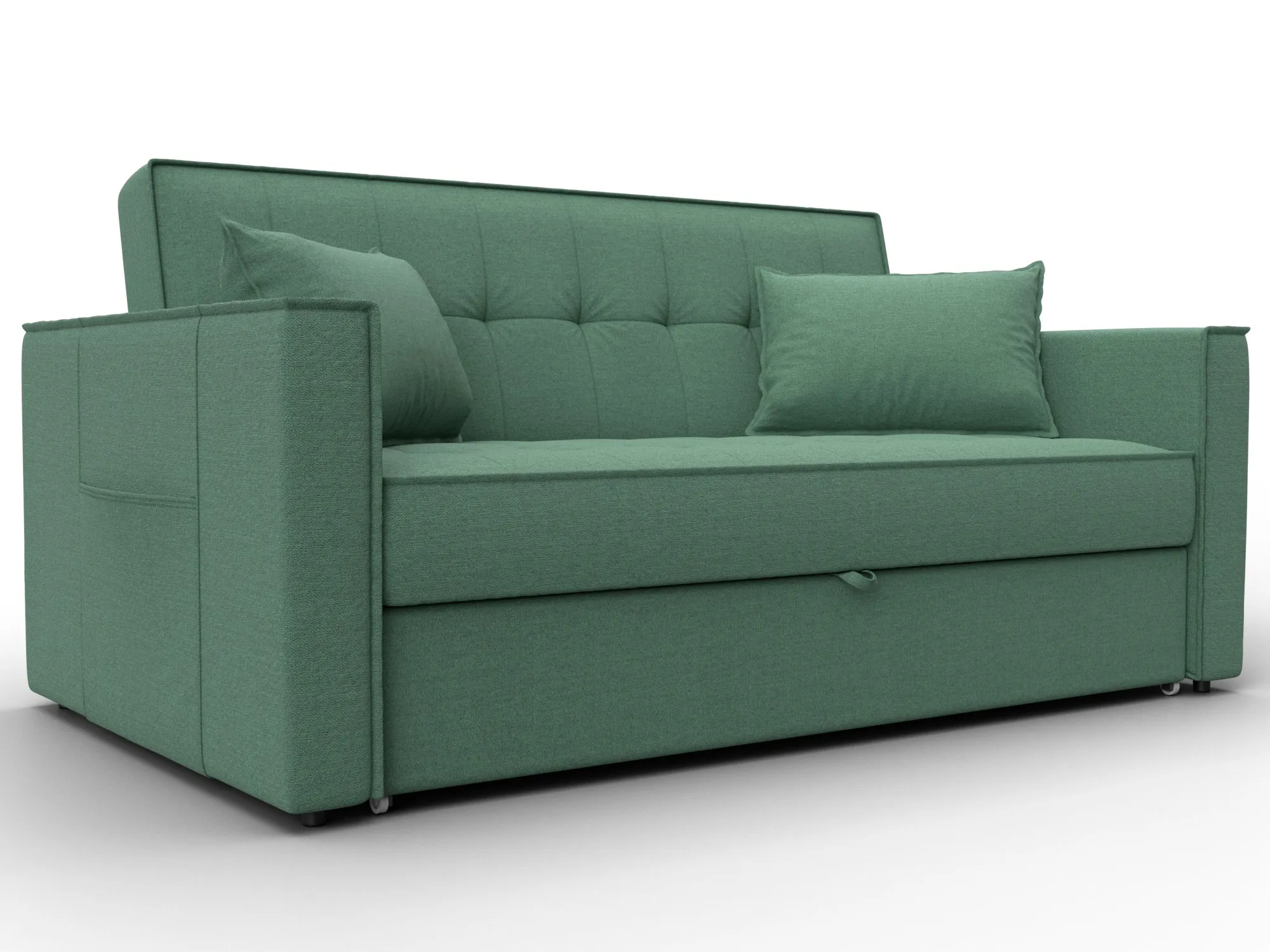 Диван прямой Лига-104 (140) ( Амур 11 зеленый )