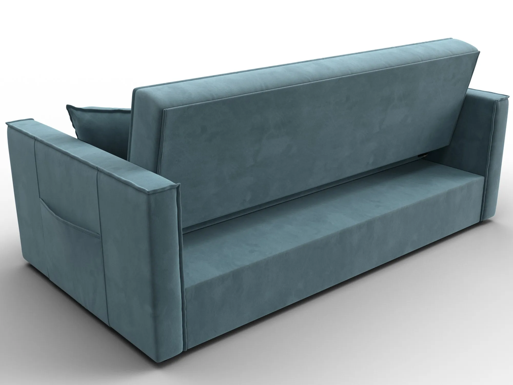 Диван прямой Лига-104 (160) ( SEVEN 113 бирюзовый )