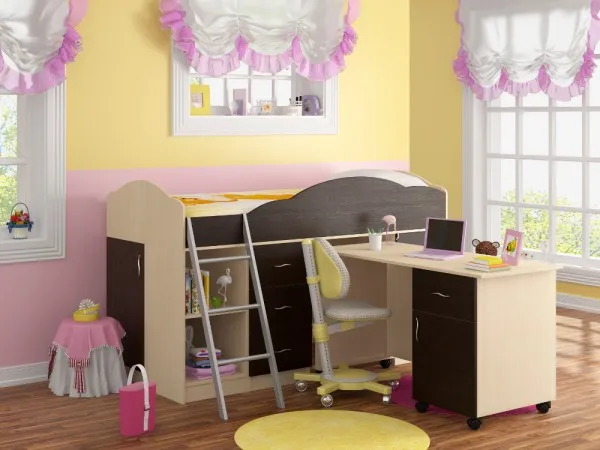 Модульная кровать-чердак Дюймовочка-5.3