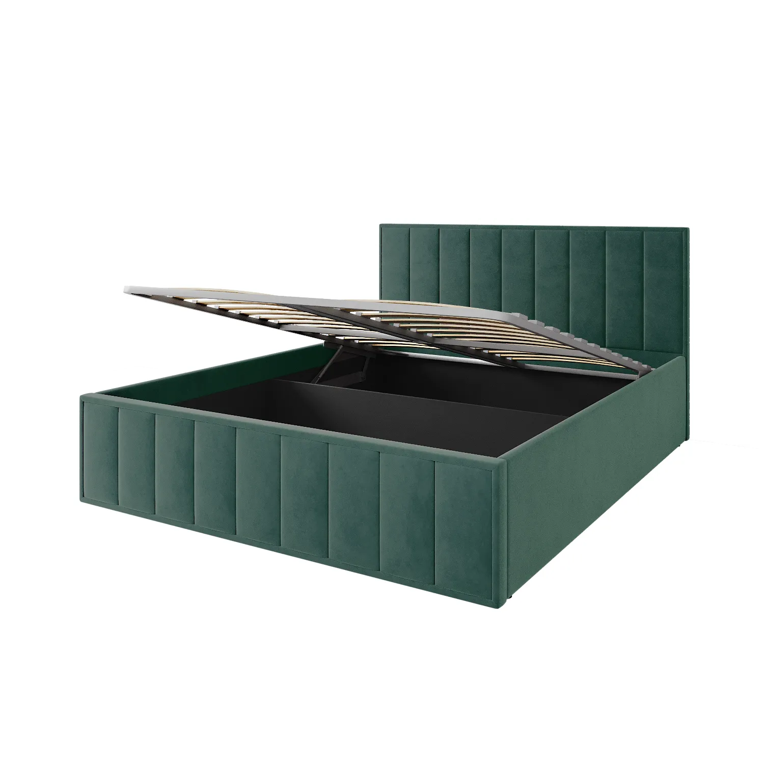 Мягкая кровать Лана 1,8 с подъемным механизмом (зеленый велюр)