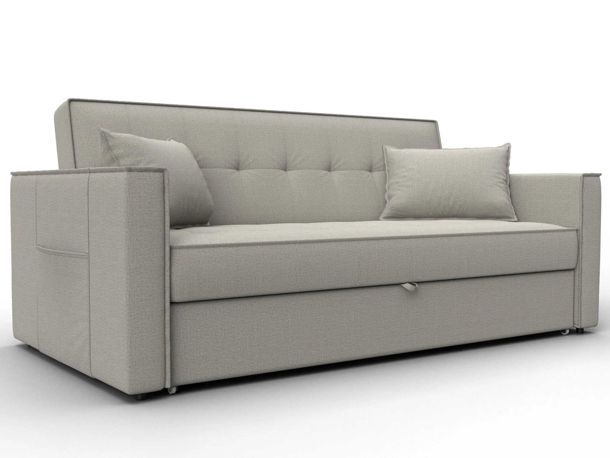 Диван прямой Лига-104 (160) ( Амур 02 бежевый )