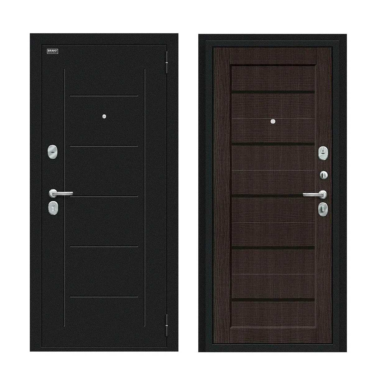 Входная металлическая дверь Борн Букле черное/Wenge Veralinga