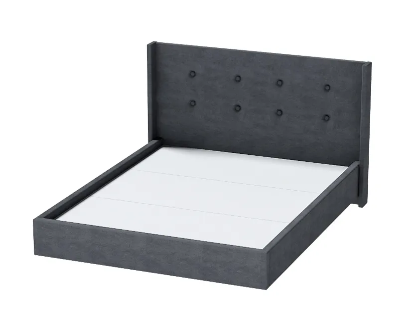 Кровать арт. 021 Антрацит (ЛН) 1600x2000
