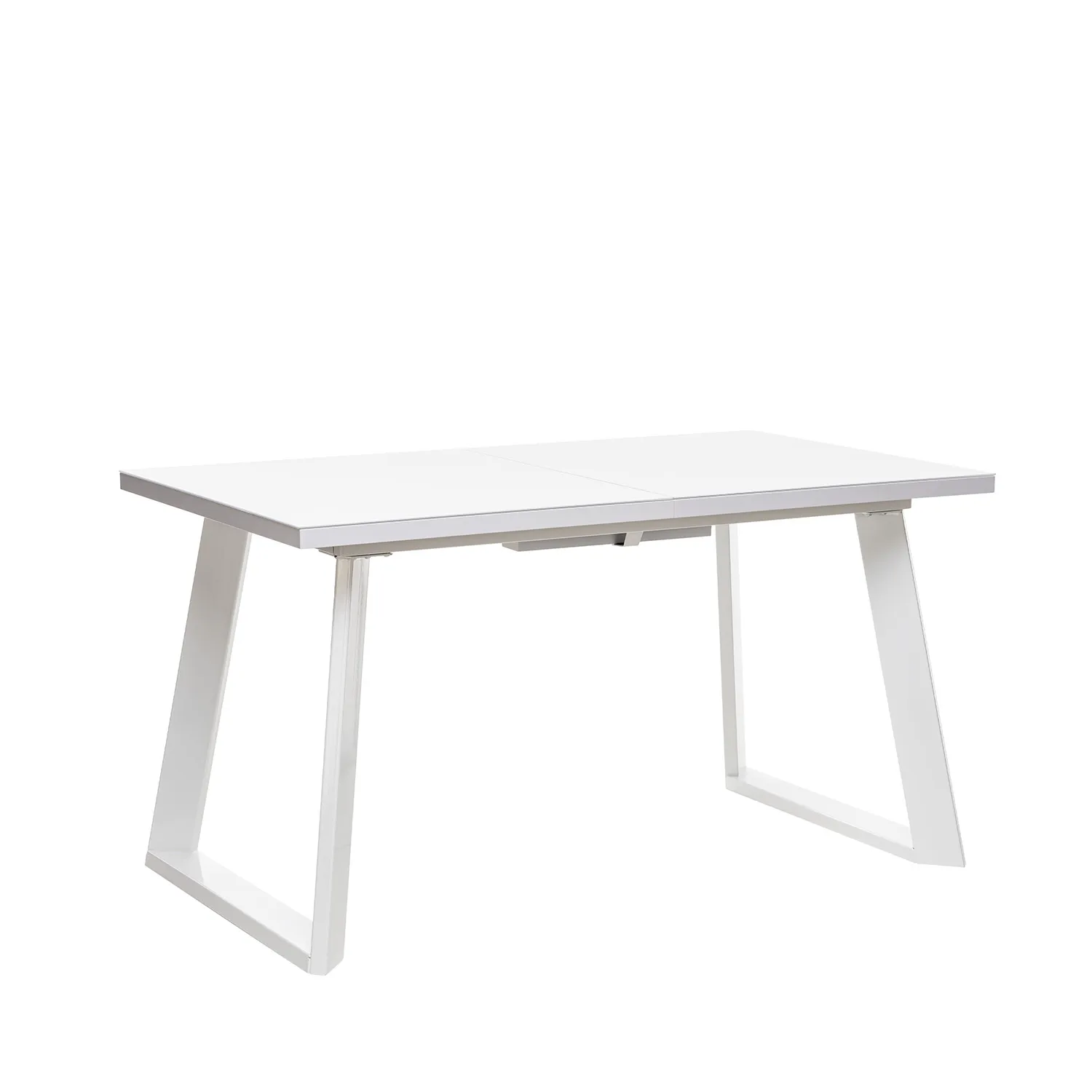 Стол раздвижной Leset Флорес 140, стекло Белое/опоры Белые