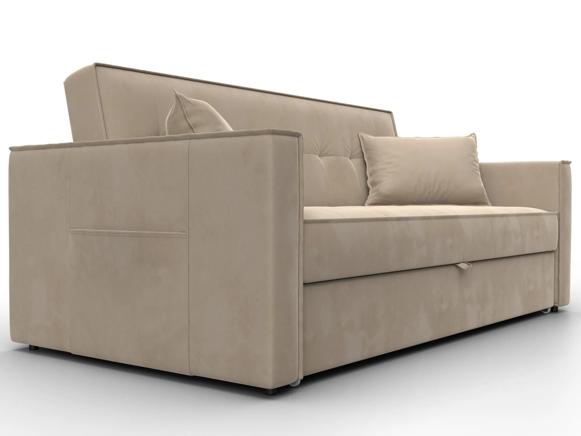 Диван прямой Лига-104 (160) ( SEVEN 729 бежевый )