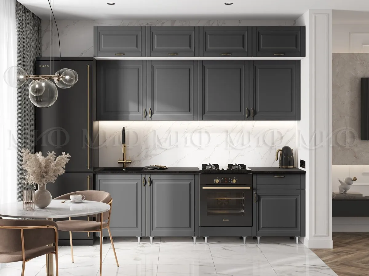 Кухня Престиж 2,4 Графит софт