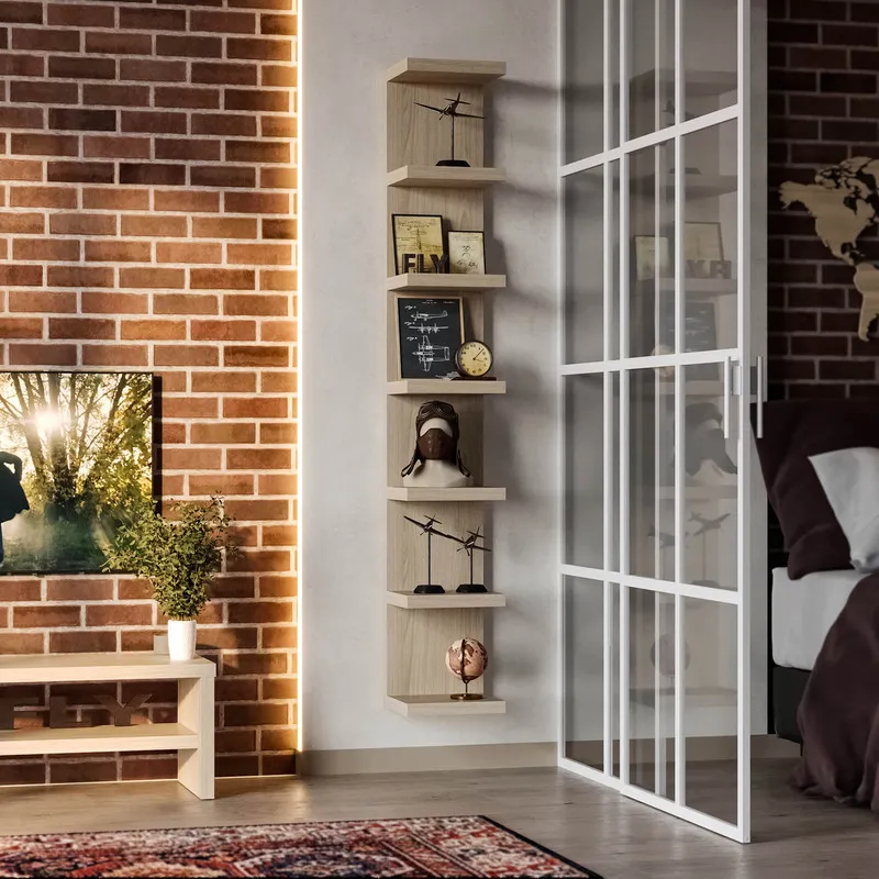 S00784 Фора 190Е полка настенная 30х189х27, дуб беленый