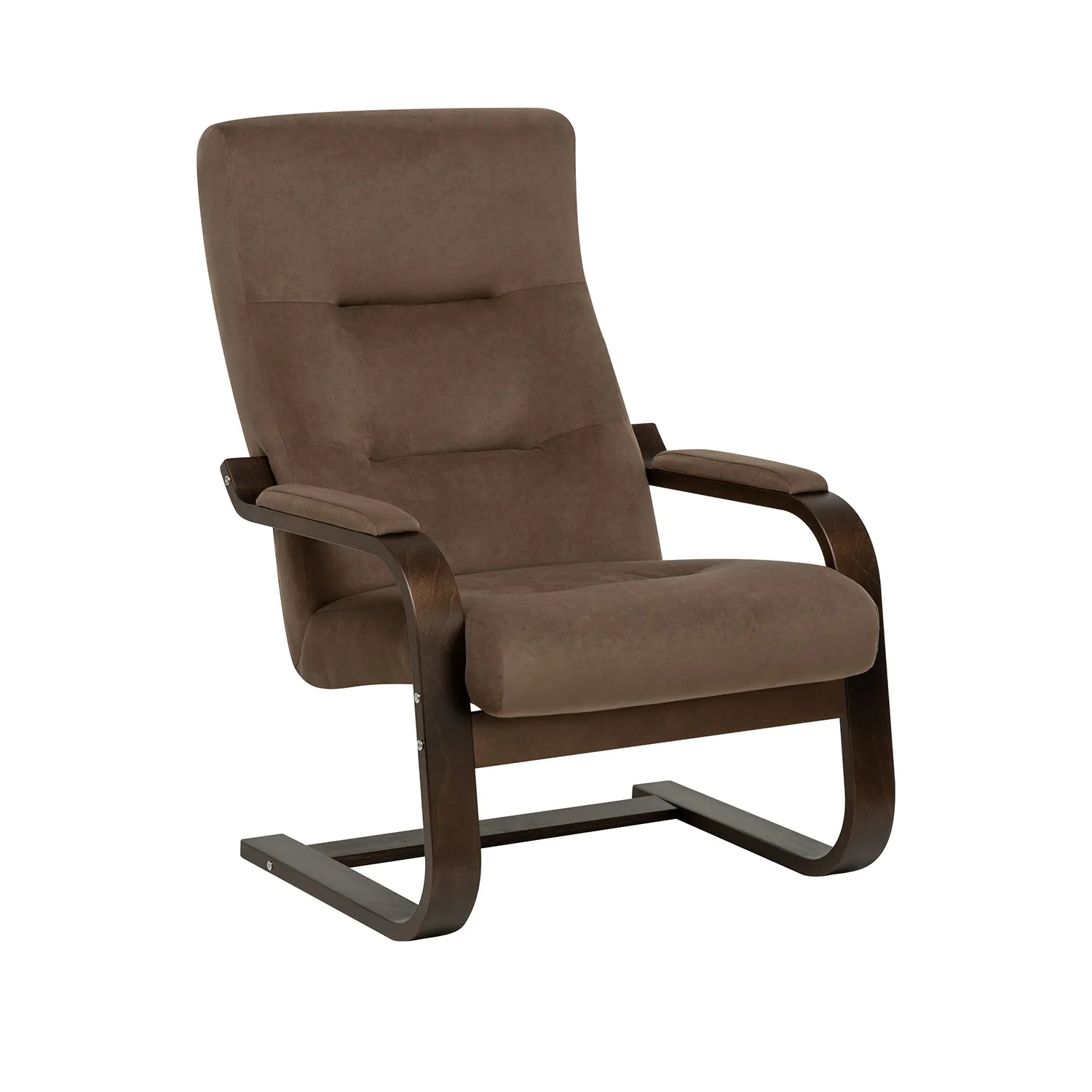 Кресло Leset Оскар NEW (Орех текстура/Bingo 07 (коричневый))