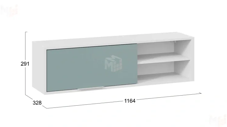 Полка настенная Марли - 403.001.000 Белый Серо-голубой