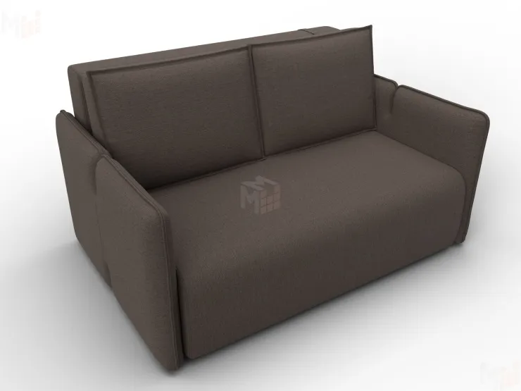 Диван прямой Лига-117 ( Амур 05 коричневый )