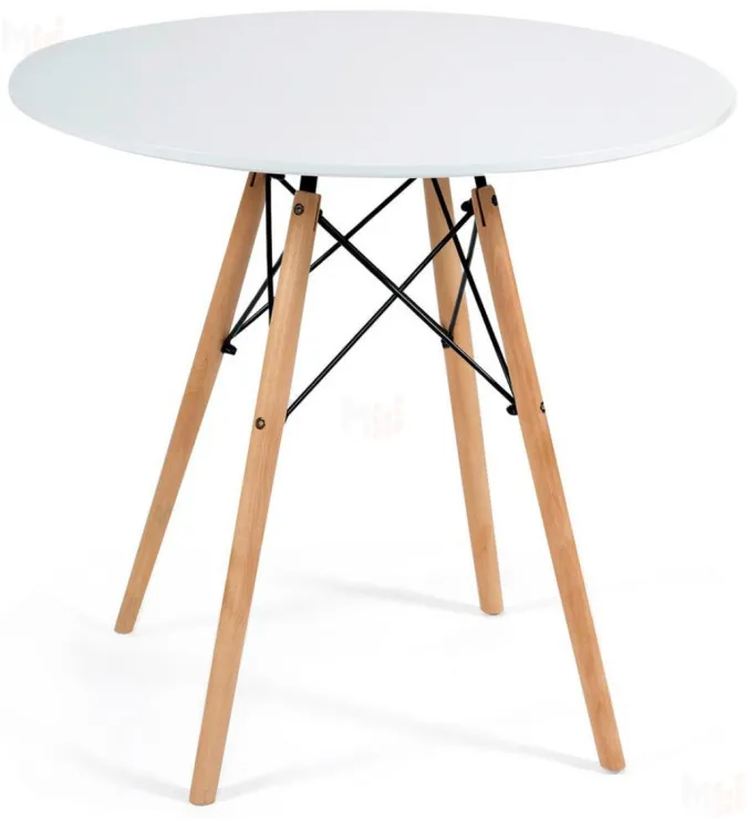 Стол круглый Eames DSW D80 Белый