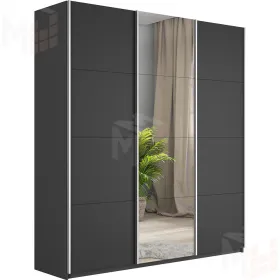 Шкаф-купе Прайм 3-х дверный ЛДСП, Зеркало 210 см