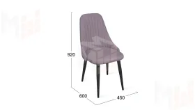 Стул Франк (конус) исп. 2 - ДП2-30 Черный матовый/Микровелюр Catania Lavender (лавандовый)