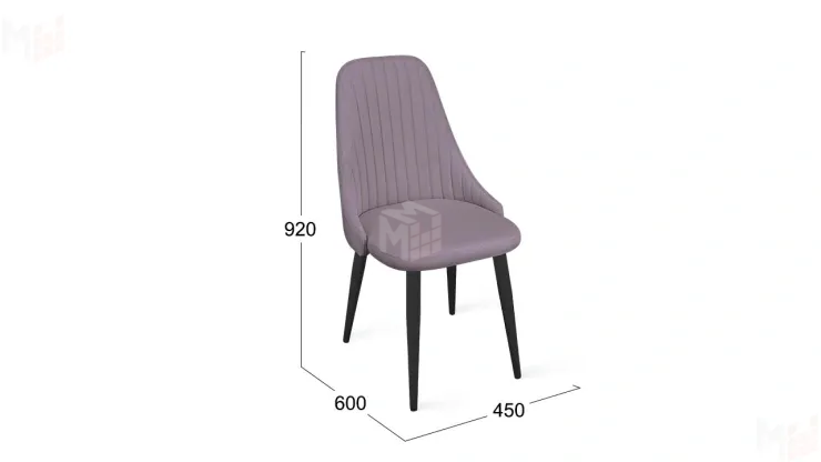 Стул Франк (конус) исп. 2 - ДП2-30 Черный матовый/Микровелюр Catania Lavender (лавандовый)