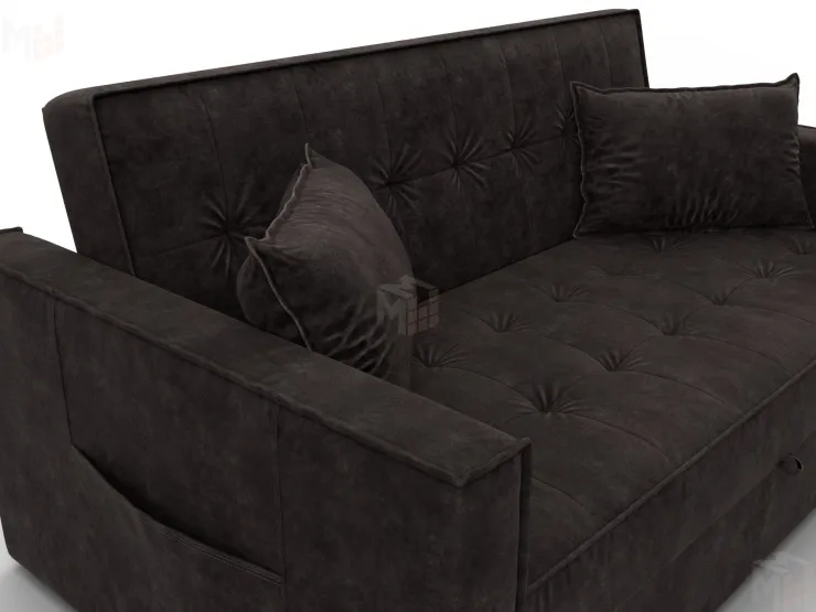 Диван прямой Лига-104 (140) ( BRUT 17 коричневый )