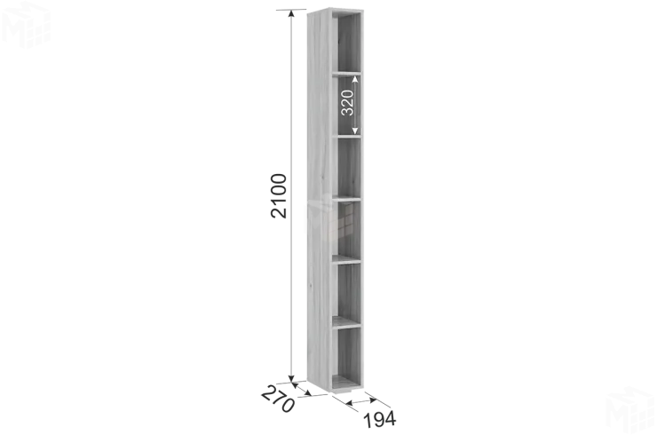 Стеллаж 11 дуб мария