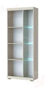 Шкаф-витрина ШВС-800 СОНАТА Дуб Крафт белый - Антрацит