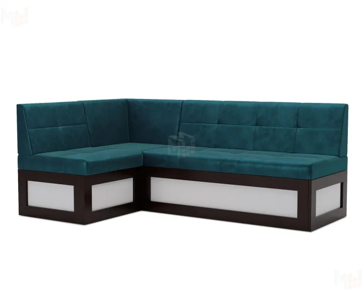 Нотис Левый угол (Бархат сине-зеленый STAR VELVET 43 BLACK GREEN) 187х82х112 см