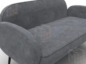 Диван прямой Лига-086 ( BRUT 16 темно-серый )