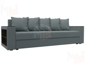 Диван прямой Дубай Лайт полки слева ( Серый )