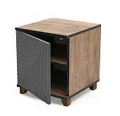Тумба прикроватная Копенгаген со створкой (дуб самдал/серый графит)