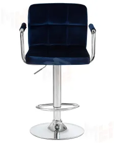 Стул барный DOBRIN KRUGER ARM (синий велюр (MJ9-117))