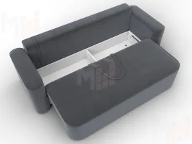 Диван прямой Лига-118 НПБ ( SEVEN 17 серый )