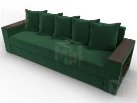 Диван прямой Дубай Лайт ( SEVEN 626 зеленый )