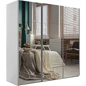 Шкаф-купе Эста 3-х дверный Цельный (12 Зеркал) 300 см.