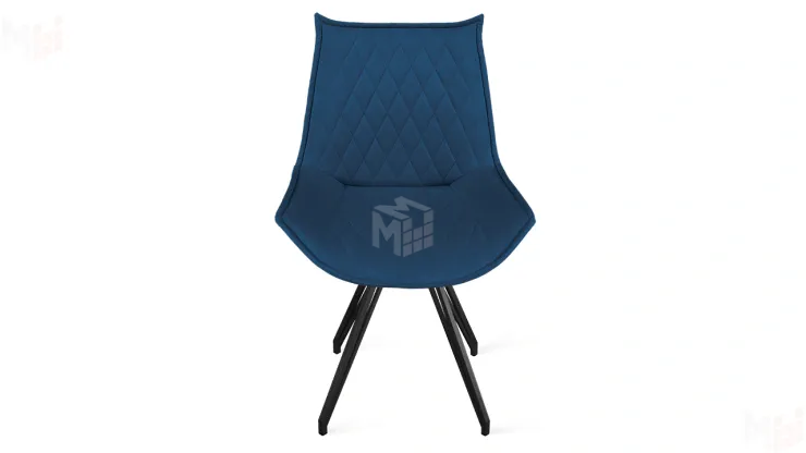 Стул Фэнди К4 Черный муар, Велюр Confetti Blue