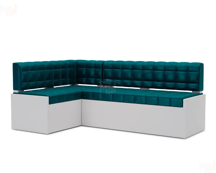 Ганновер Левый угол (Бархат сине-зеленый STAR VELVET 43 BLACK GREEN) 178х82х103 см