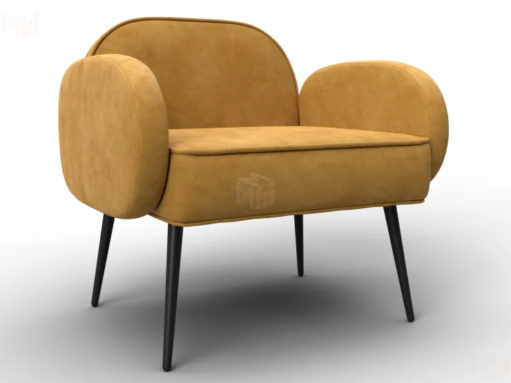 Кресло Лига-086 ( велюр BRUT 10 желтый )