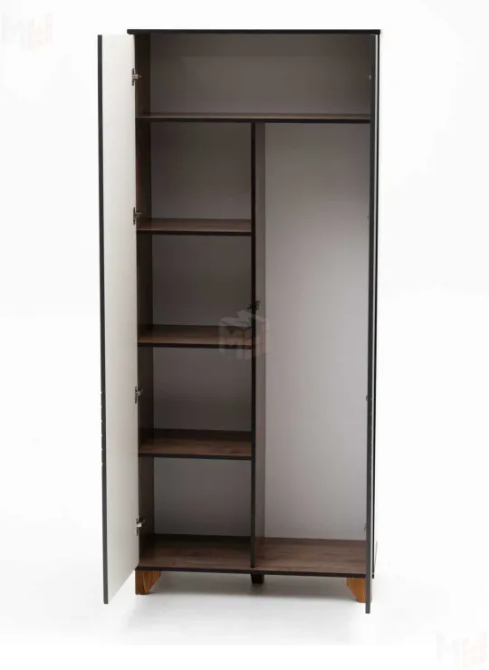 Шкаф 2-х створчатый Копенгаген (дуб самдал/серый графит)