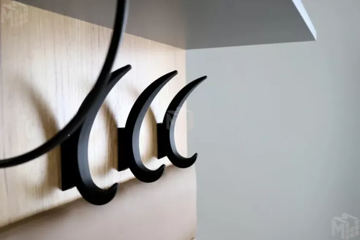 Вешалка настенная  Ольга-Лофт 6 Дуб Крафт Золотой/Темно-Серый