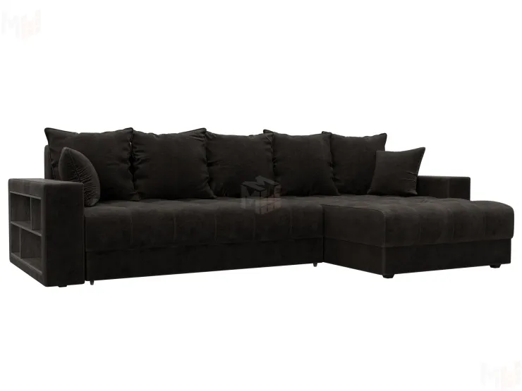 Диван угловой с декором и полкой Лига-050 НПБ