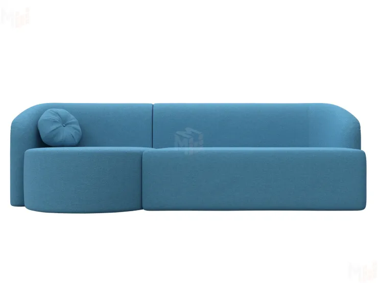 Диван прямой Лига-027 угол левый ( Амур голубой )