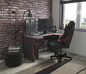 S00531 ВАРДИГ К1 cтол компьютерный 120x75x82, антрацит/красный S00531 ВАРДИГ К1 cтол компьютерный 120x75x82, антрацит/красный