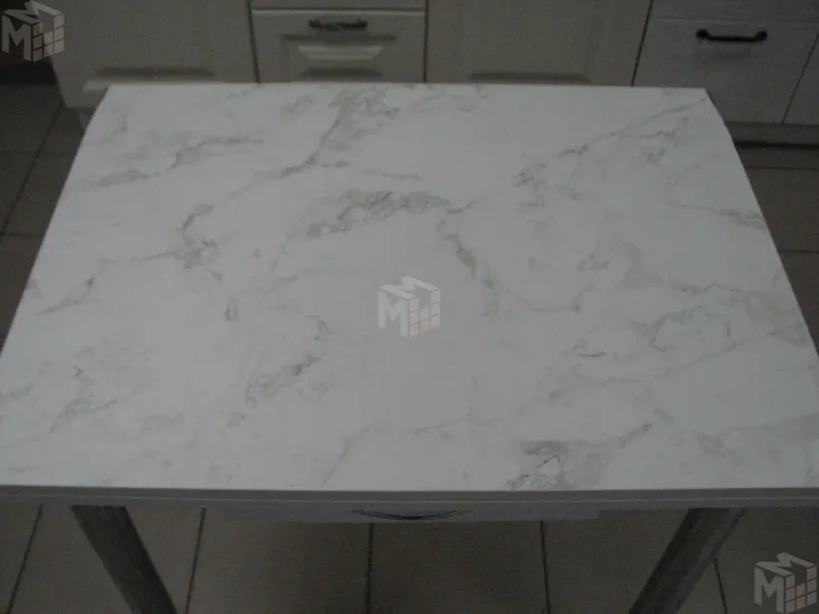 Стол Ломберный поворотно-раскладной с ящиком 780х580 (сабия) ножки хром