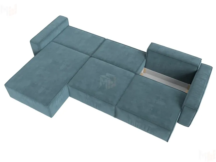 Диван угловой Прага Классик лонг левый угол ( Бирюзовый )