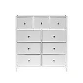 Комод Leset Нирита/Хайди, 9 ящиков, Белый (Белый/Белый)