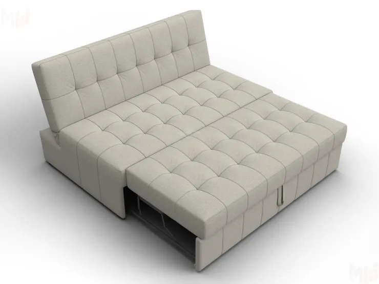 Диван прямой Лига-107 (140) ( Амур 02 бежевый )