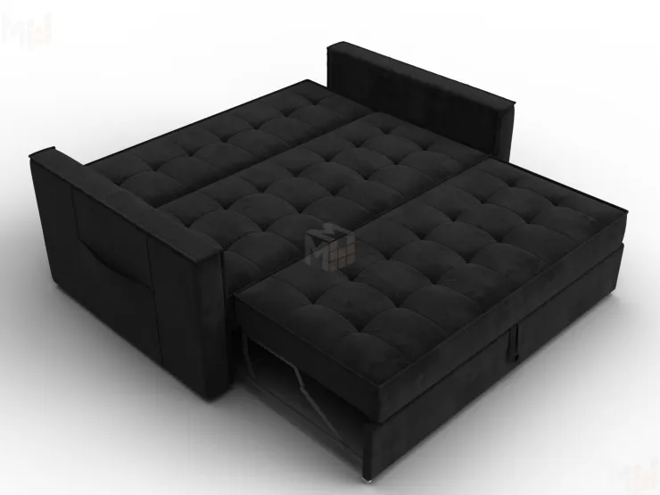 Диван прямой Лига-104 (140) ( SEVEN 35 черный )