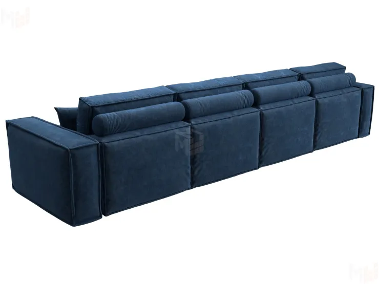 Диван прямой Лига-081 НПБ МегаЛонг ( BRUT 11 синий )