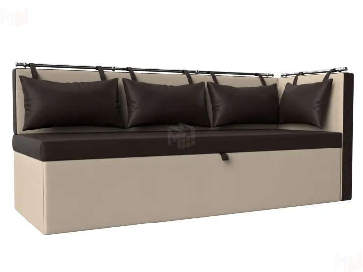 Диван кухонный прямой Метро с углом справа