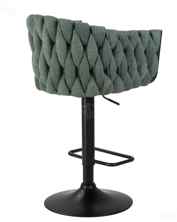 Стул барный DOBRIN LEON (зеленая ткань (LAR 275-23))