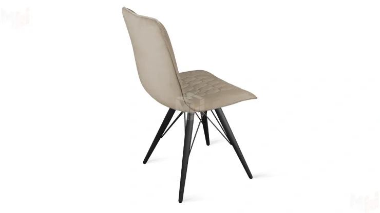 Стул Хьюго К3 Черный муар, Велюр Confetti Smoke