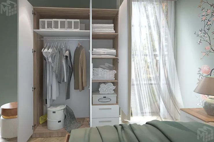 Шкаф 3-х дверный с ящиками Илга 415.01 